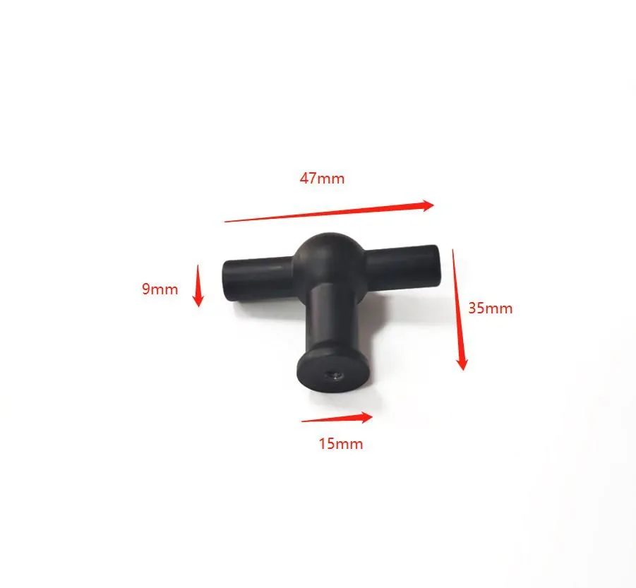 Custom Modern Door Handles Black Dresser Kitchen Cabinet T Bar Pull Knob