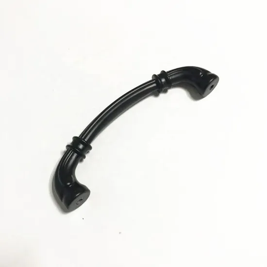 American Style Black Zinc Alloy Wardrobe Drawer Handle Pull Kitchen Cabinet Handle