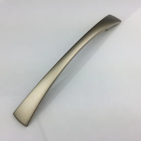 Furniture Hardware Zinc Alloy Arch Curved Brush Nickel Kitchen Cabinet Pull Handle
