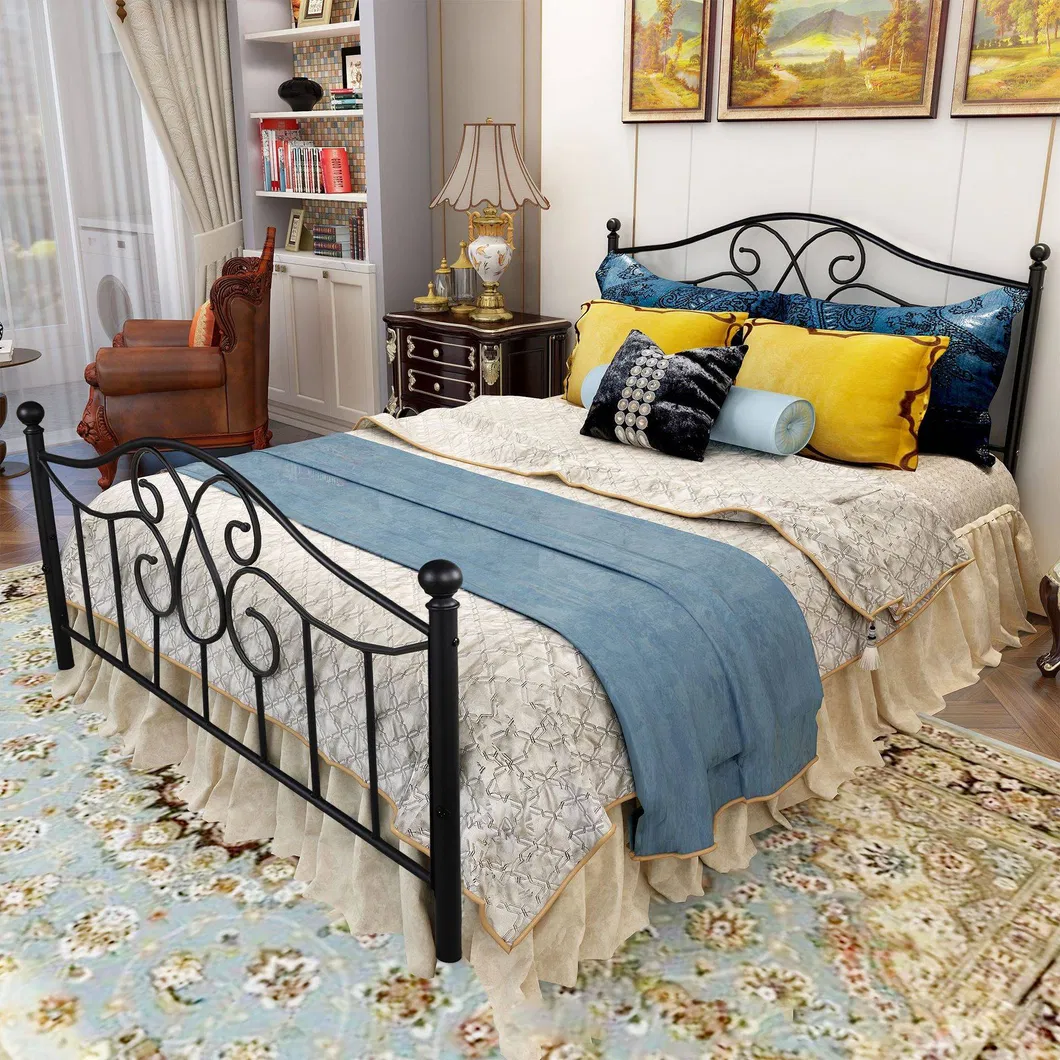 Adult Metal Tube Iron Steel King Queen Double Single Metal Beds Frame