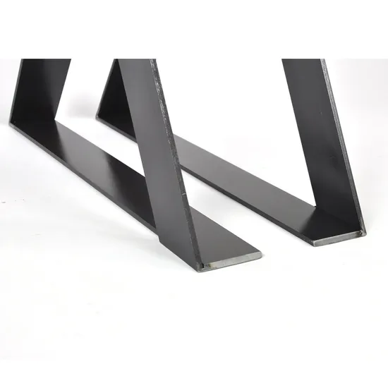 Furniture Feet Frame Brushed Polished X Square Console End Table Legs