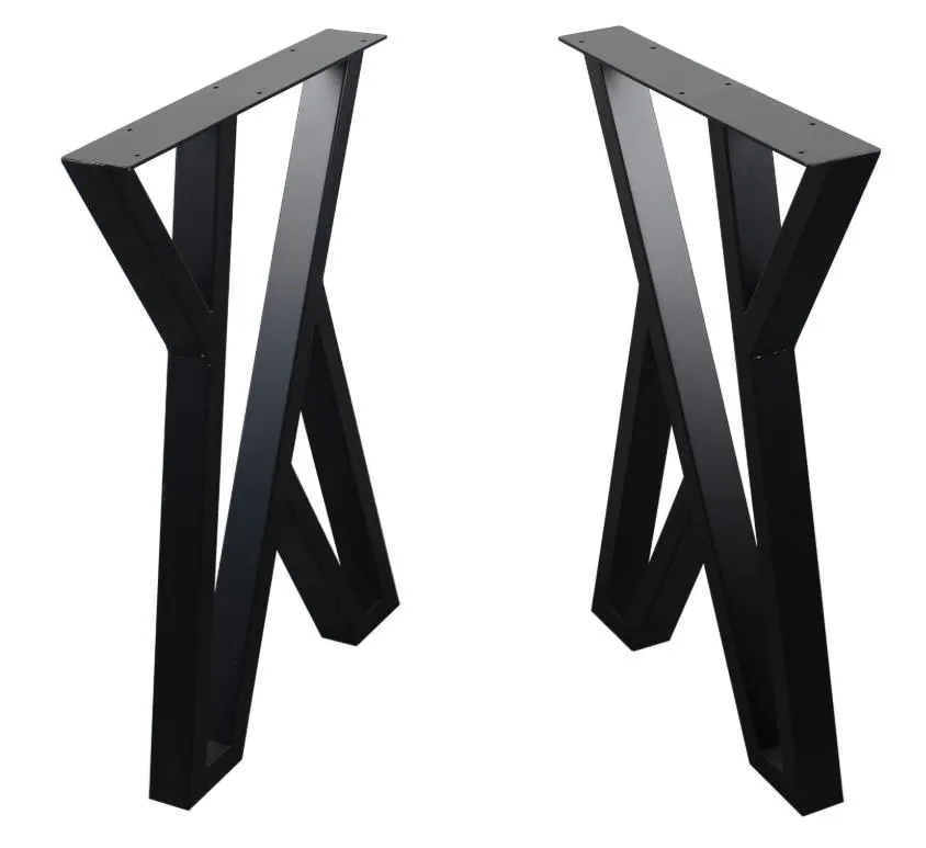 Furniture Legs Rustic Decory Round Tube X Shape Table Legs