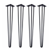 Brushed Stainless Steel Furniture Coffee Dining Table Hairpin Legs