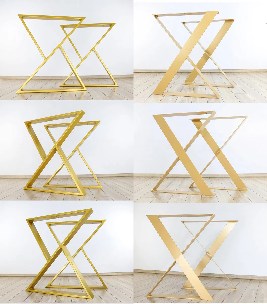 Furniture Office Dining Desk X Shape Steel Coffee Dining Metal Table Legs