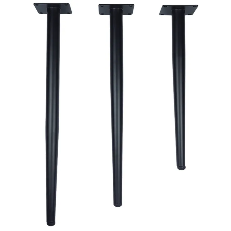 Metal Furniture Conical Black Sofa Wardrobe Cabinet Furniture Leg Table Legs