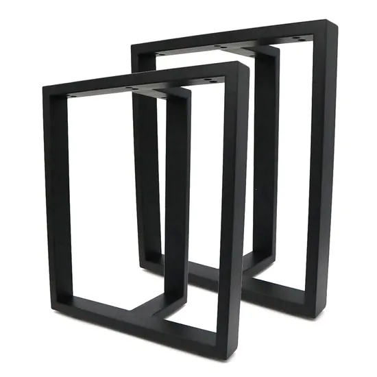 Hot Selling Steel L-Shaped Table Legs Black Coffee Dining Table Legs