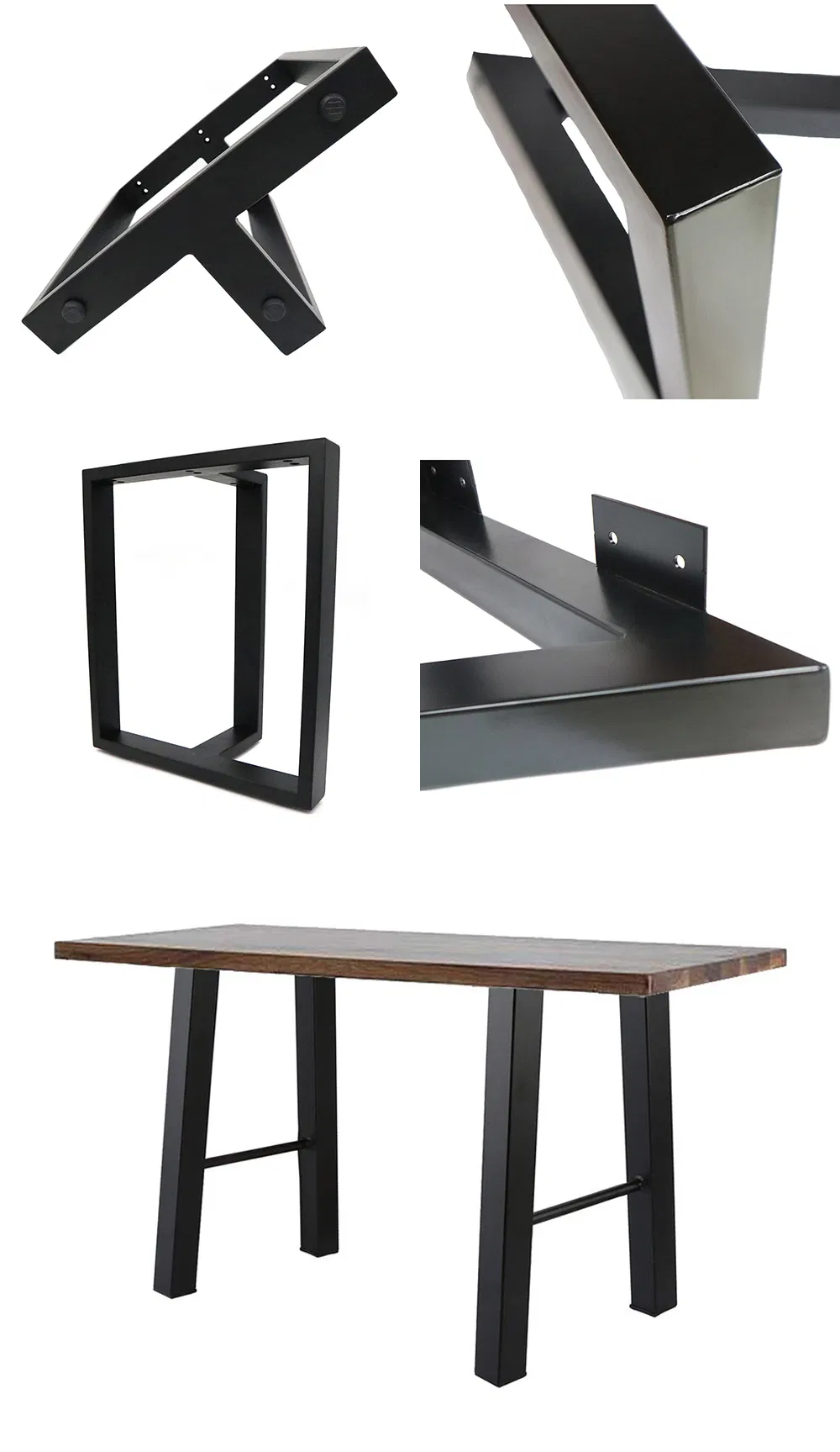Hot Selling Steel L-Shaped Table Legs Black Coffee Dining Table Legs
