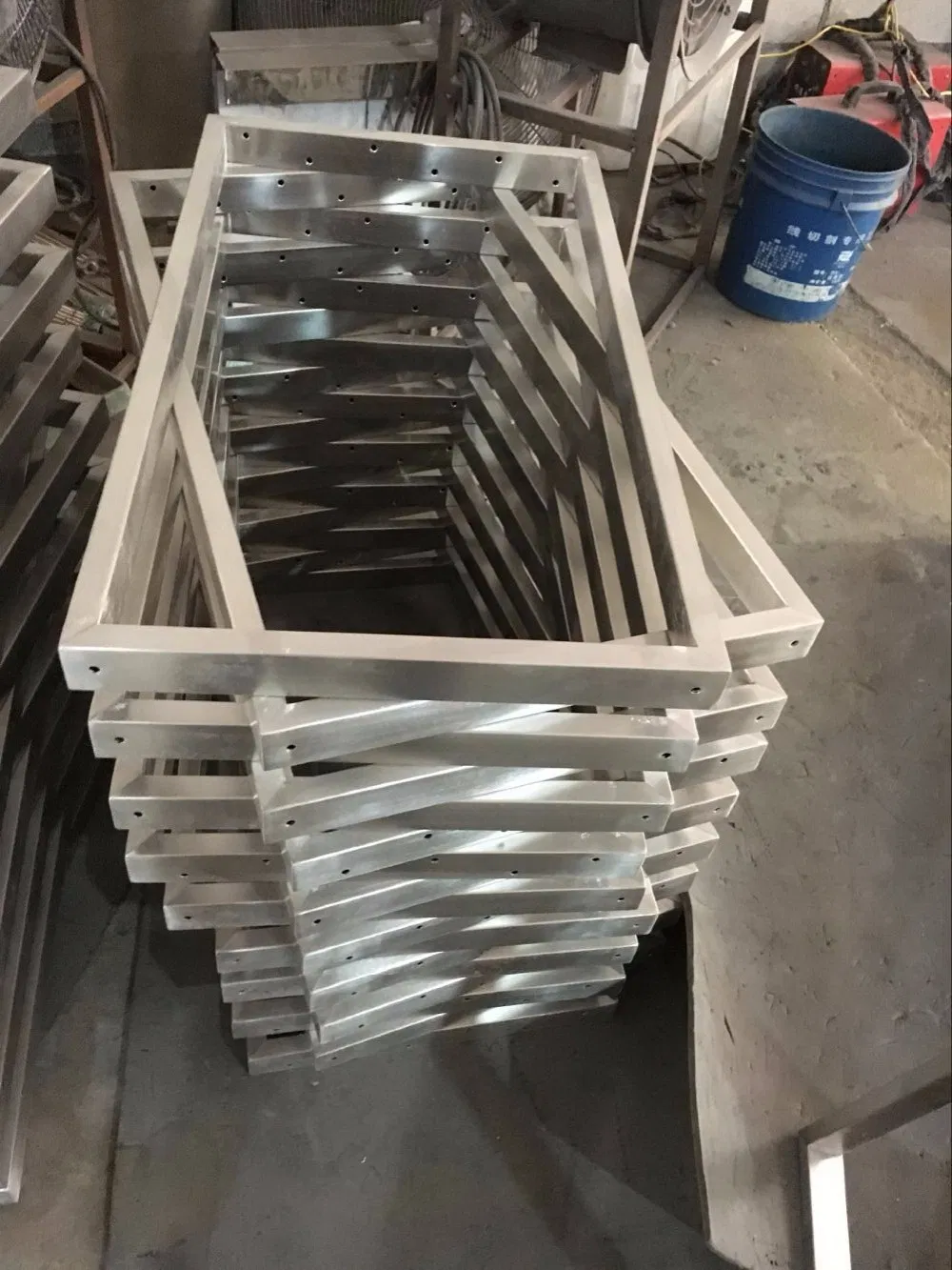 Factory Modern Furniture Industrial Stainless Steel Chrome Square Desk Table Legs