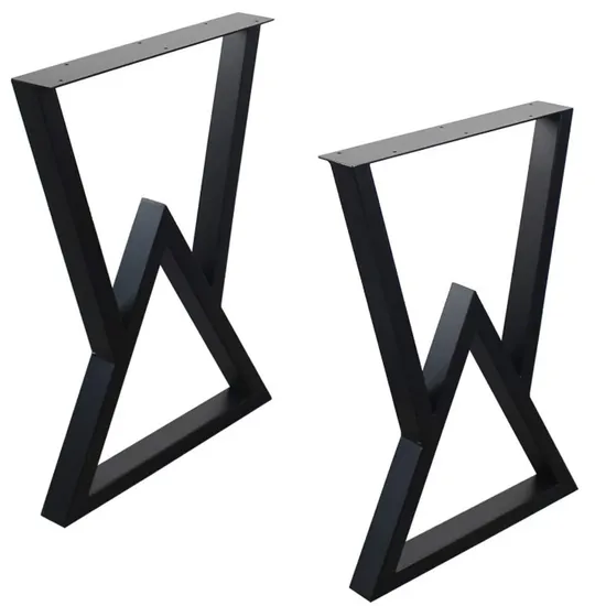 Unique Style Furniture Wood Table Black Desk Frame Steel Table Legs