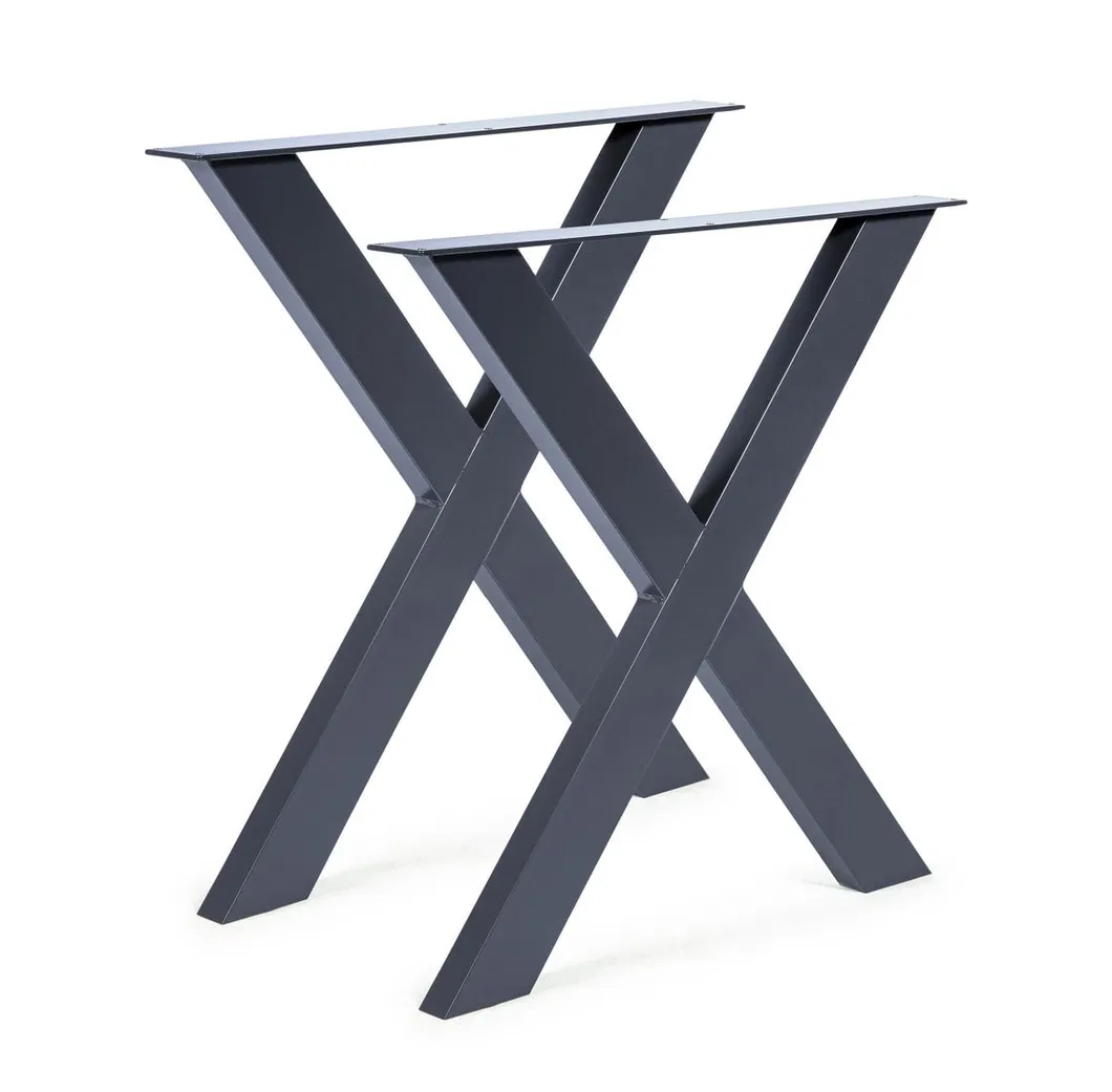 Heavy Duty Custom Furniture Decoration DIY Coffee X Industrial Table Legs