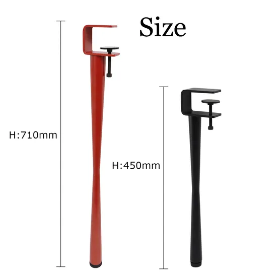 Modern Red Metal F Adjustable Table Clamp Legs