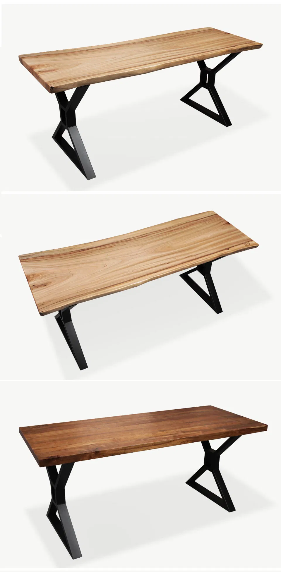 Industrial Style Metal Black X-Shape Furniture Dining Steel Table Base Legs