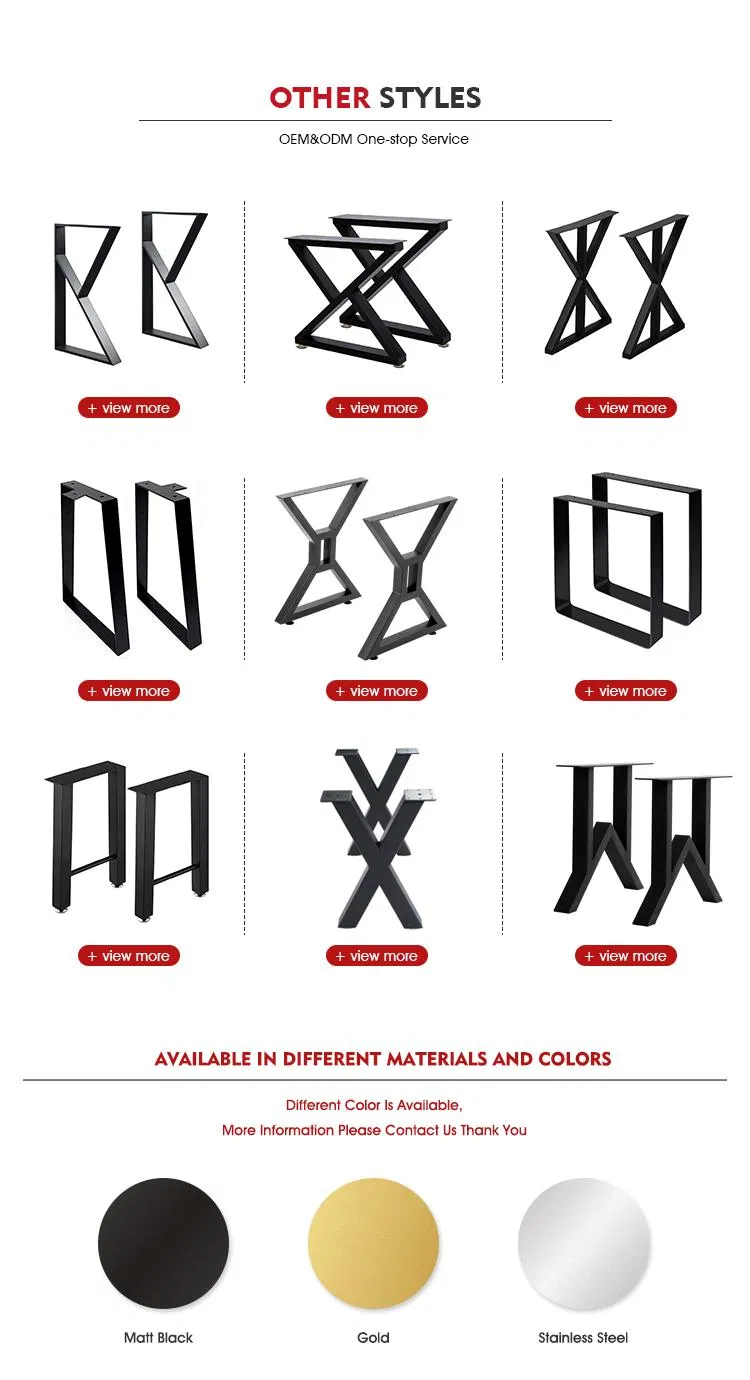 Manufacture Coffee Dining Work Conference Room Box Section Metal Steel Table Legs