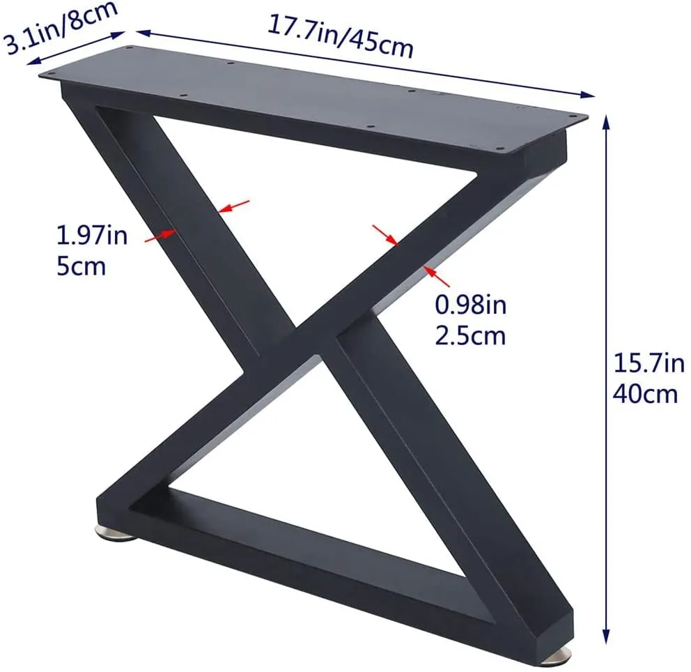 Square Tube Heavy Duty Office Coffee Dining Restaurant Metal Table Legs