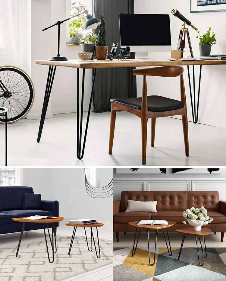 New Design Furniture Wholesale Metal Chrome Hairpin Table Legs