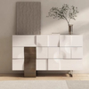 Modern Dining Room Side Cabinet with Powered Mixing Console - Wall Mountable for Home Bars & Restaurants
