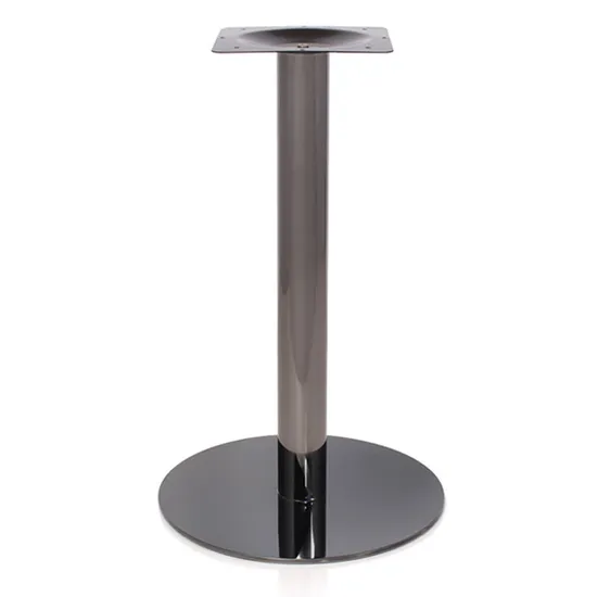 Wholesale Modern Round Black High Steel Coffee&Cafe Metal Table Base