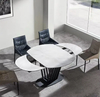 Luxury Design Modern Round Marble Top Multi-Functional 8 Seater Dining Table Set