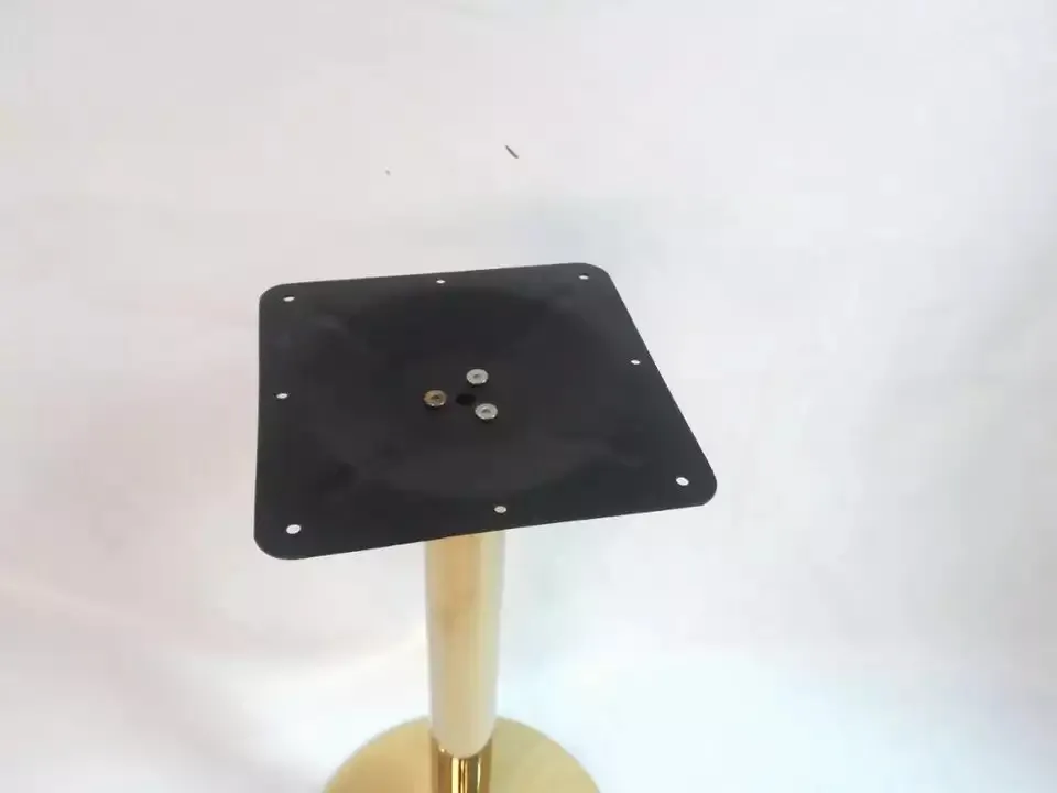 Artificial Marble Dining Table with Brass Stainless Steel Table Base