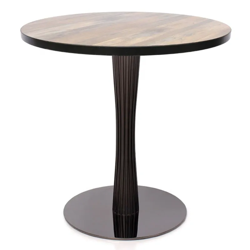 Wholesale Price Titanium Black Stainless Steel Table Leg Round Metal Table Base