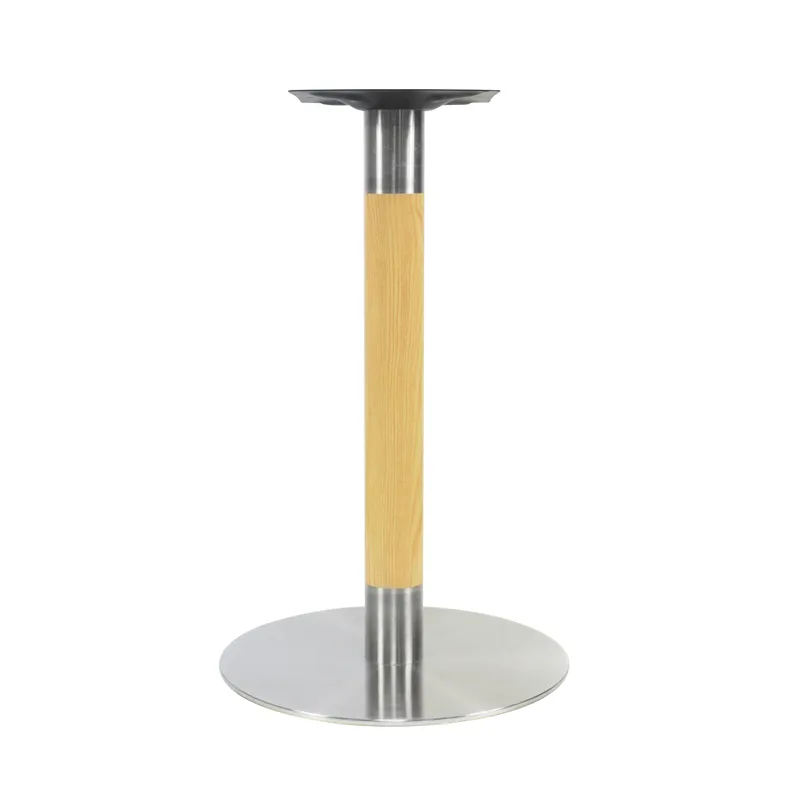 Coffee Solid Metal Dining Table Restaurant Round Stainless Steel Table Leg