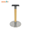 Coffee Solid Metal Dining Table Restaurant Round Stainless Steel Table Leg