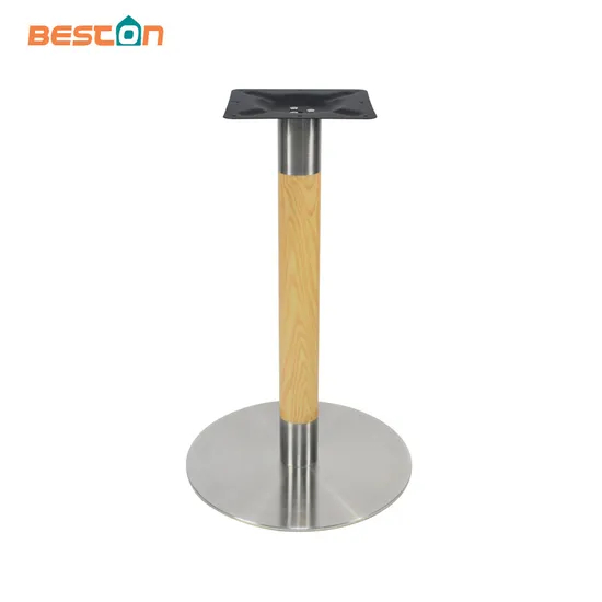 Coffee Solid Metal Dining Table Restaurant Round Stainless Steel Table Leg