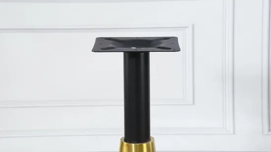 Sleek Commercial Restaurant Table Stainless Steel Table Base with Gold for Sales