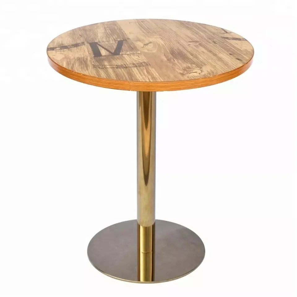 Chromed Furniture Dining Table Legs Stainless Steel Titanium Gold Round Table Base