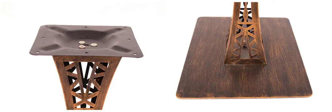 Iron Powder Coated Bronze Furniture Feet Decorative Metal Table Leg Table Base