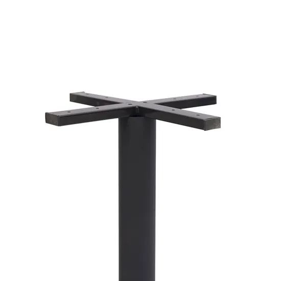 Modern Dining Room Large Pedestal Desk Metal Steel Chrome Coffee Table Base