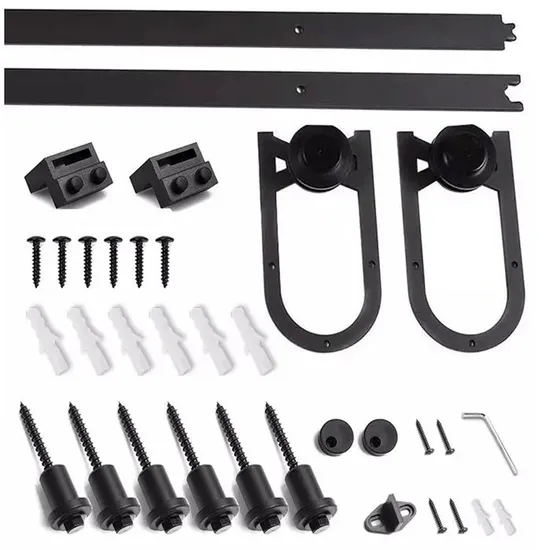 Stable Smoothly and Quietly Standard 6FT 6.6FT Sliding Barn Door Hardware