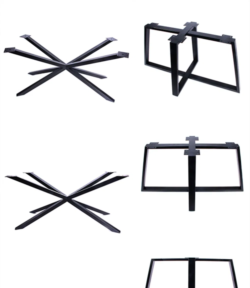 Cross-Bonding Metal Steel Dining Table Base Office Computer Desk Table Base