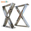 Modern Restaurant Bench Desk Metal Coffee Dining X Shape Square Table Legs