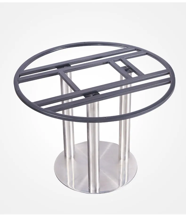 Furniture Round Coffee Stainless Steel Tulip Metal Dining Restaurant Table Base