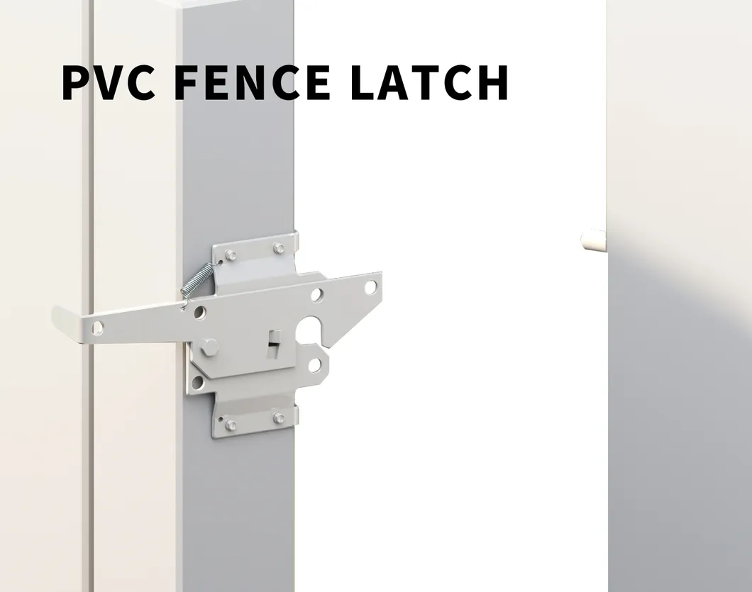Heavy Duty Fence Self-Locking White Wood Fence Two Way Gate Latches