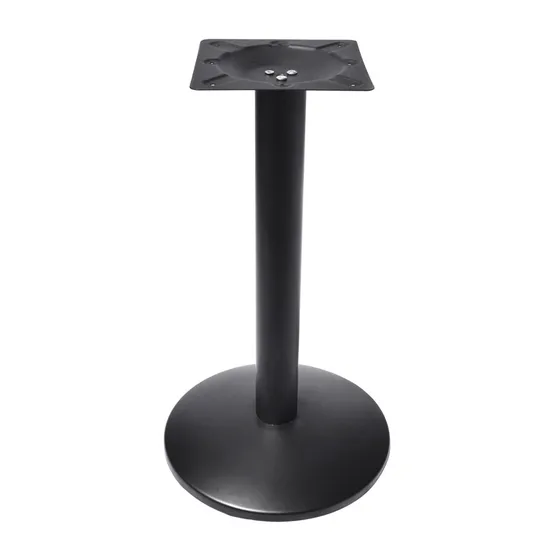 Low Price Iron Stamping Round Base Dining Table Coated Black for Restaurant