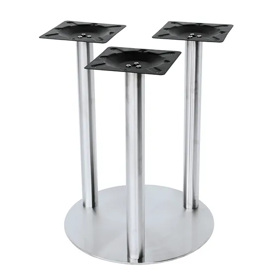 Newest Stainless Steel Dining Table Three Leg Table Base
