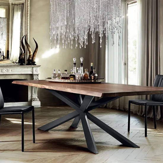 Mirrored Modern Large Pedestal Desk Metal Stainless Steel Chrome Table Base