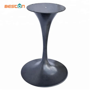Customized Black Metal Powder Coated Iron Tulip Table Legs for Indoor Use