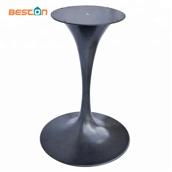 Customized Black Metal Powder Coated Iron Tulip Table Legs for Indoor Use