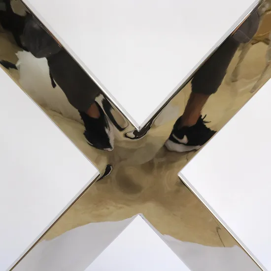 Modern Frame X Shape Square Office Restaurant Stainless Steel Table Legs