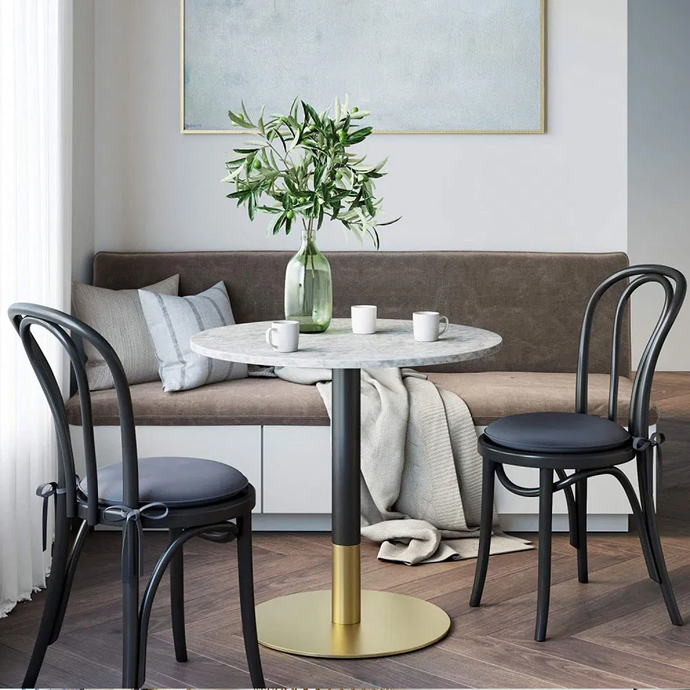 Round Furniture Restaurant Modern Stainless Steel Gold Table Base