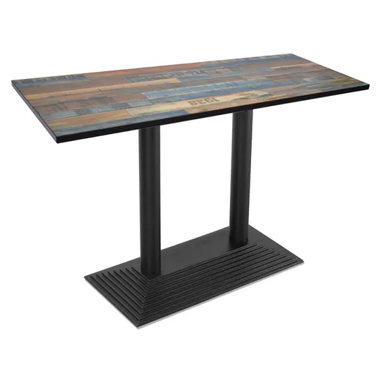 Hardware Antique Black Metal Table Base Reproduction Cast Iron Trapezoid Table Leg