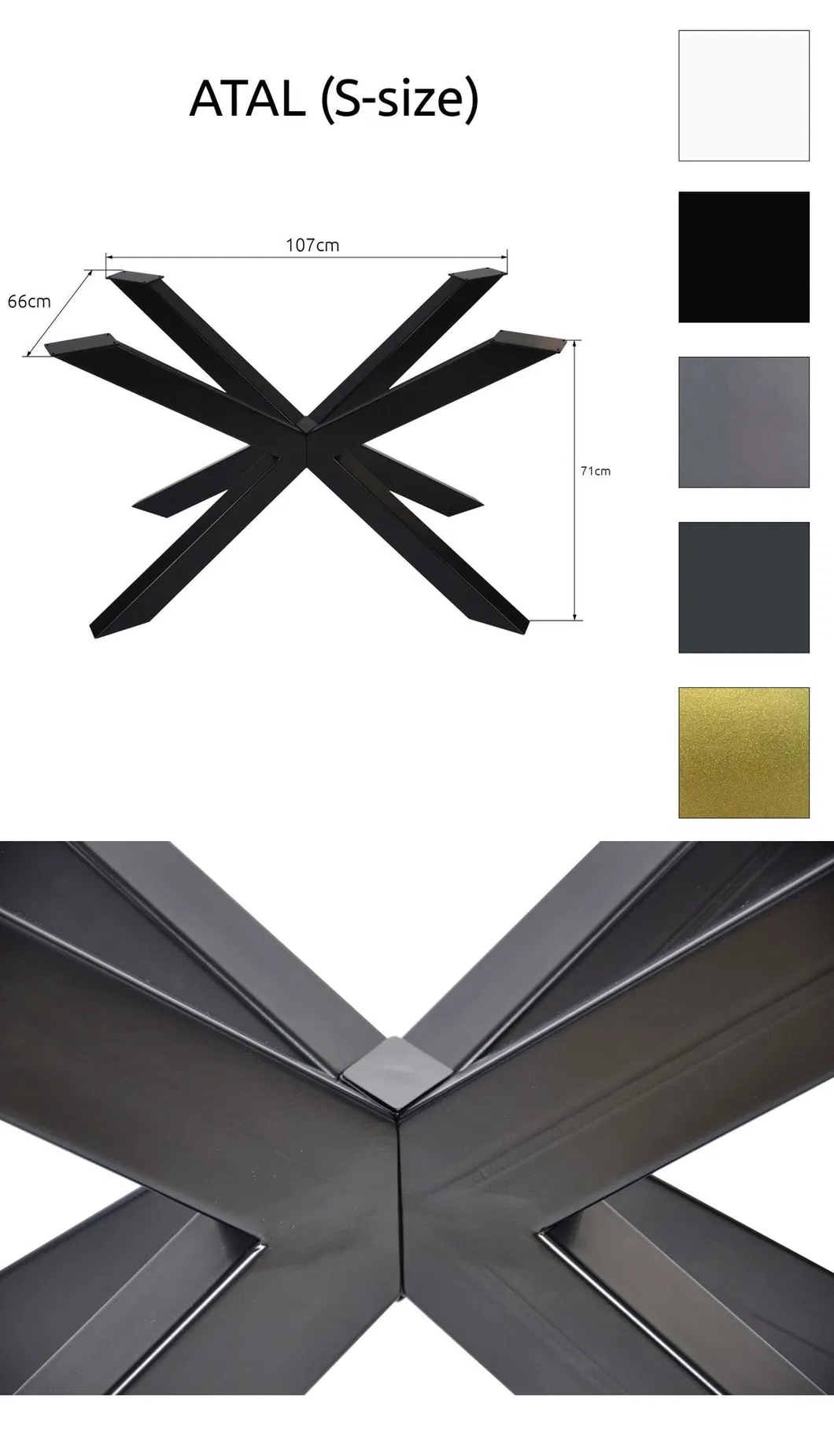 Furniture Modern Round Restaurant Glass Coffee Dining Cast Iron Metal Table Base