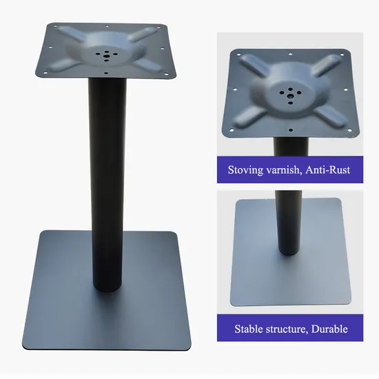 Polished & Brushed Stainless Steel Iron Table Legs Table Base for Granite Tops