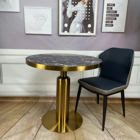 Manufacturer Wholesale Commercial Hot Selling Gold Dining Table Base for Hotel