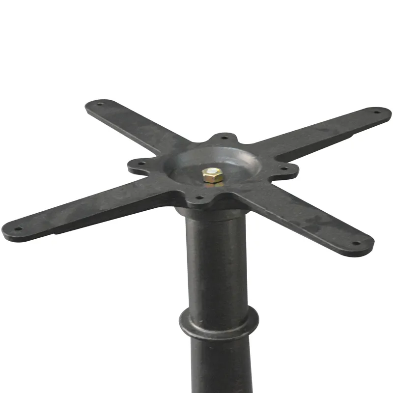 Sun Pattern Vase Bottom Antique Black Cast Iron Table Base