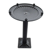 Black Round Shape Iron Metal Table Base with Leveling Legs for Cafe