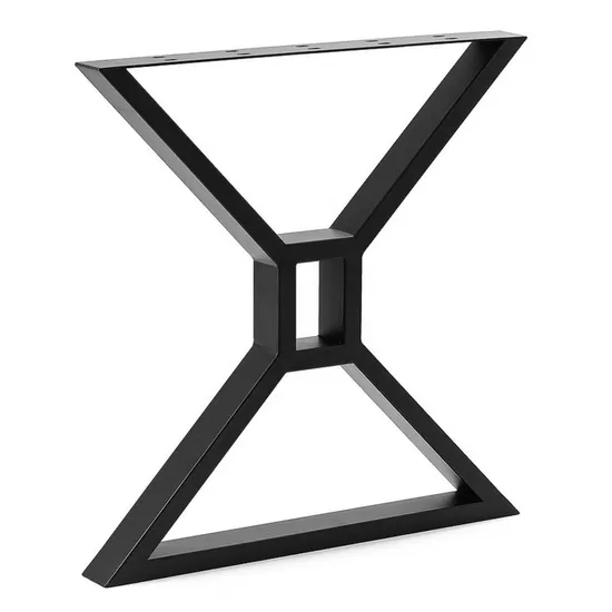 MID Century Modern X-Frame Metal Solid Frame Black Durable Table Legs